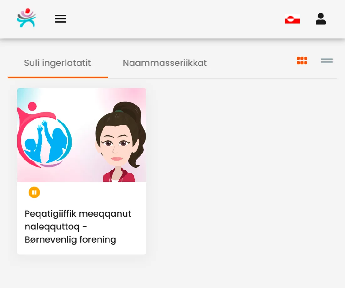 Materialet på kalaallisut — grønlandsk er standardsproget.